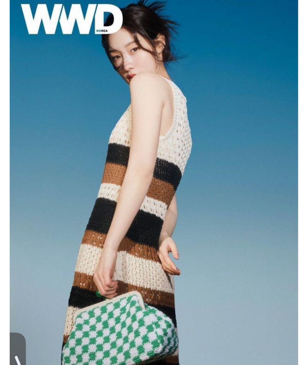 WEEKEND MAX MARA Бежевое хлопковое повседневное платье, фото 5