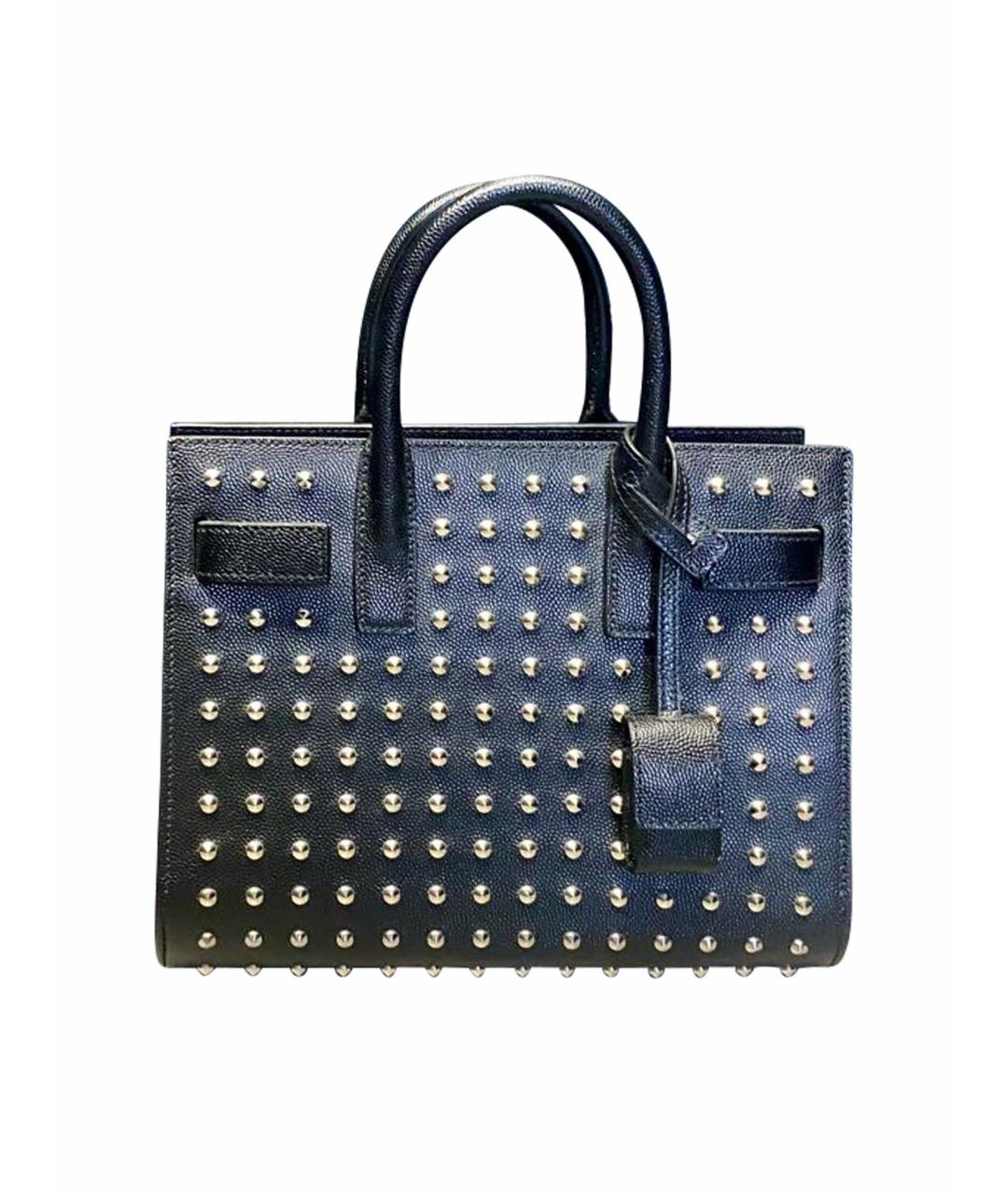 SAINT LAURENT Черная кожаная сумка через плечо, фото 1