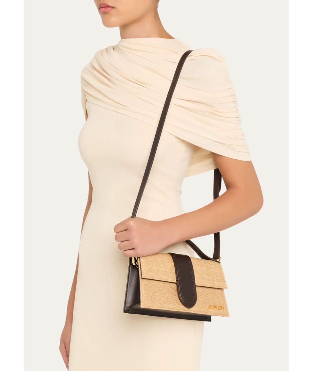 JACQUEMUS Бежевая сумка через плечо, фото 6