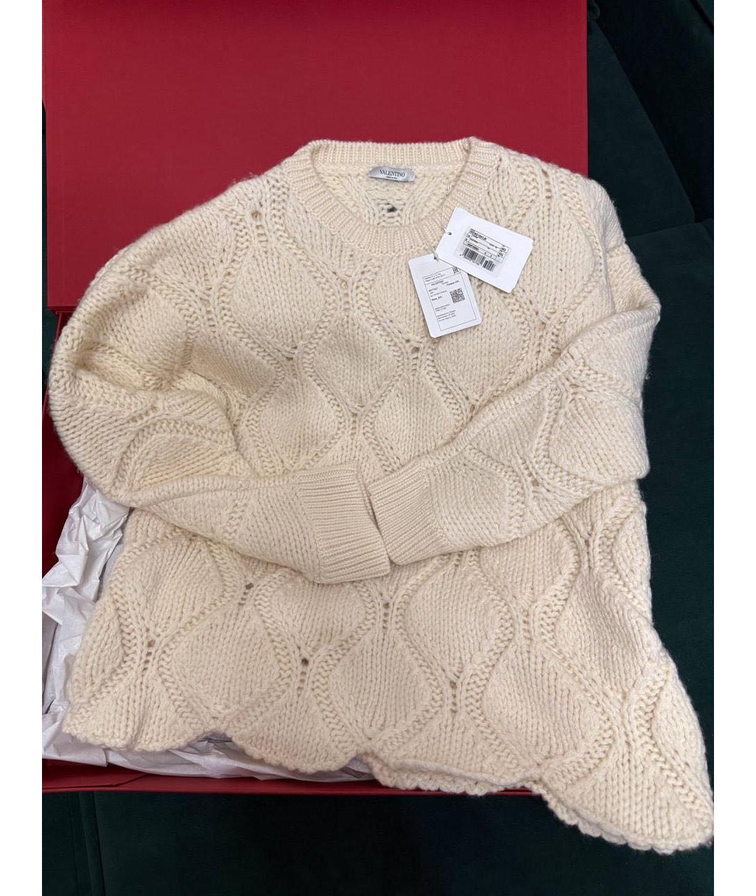 VALENTINO Бежевый шерстяной джемпер / свитер, фото 2