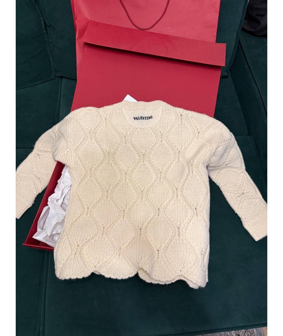 VALENTINO Бежевый шерстяной джемпер / свитер, фото 3