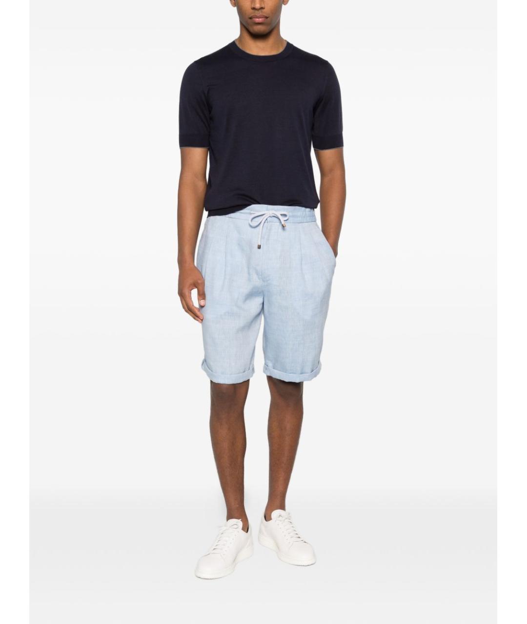 BRUNELLO CUCINELLI Синий хлопковый джемпер / свитер, фото 4