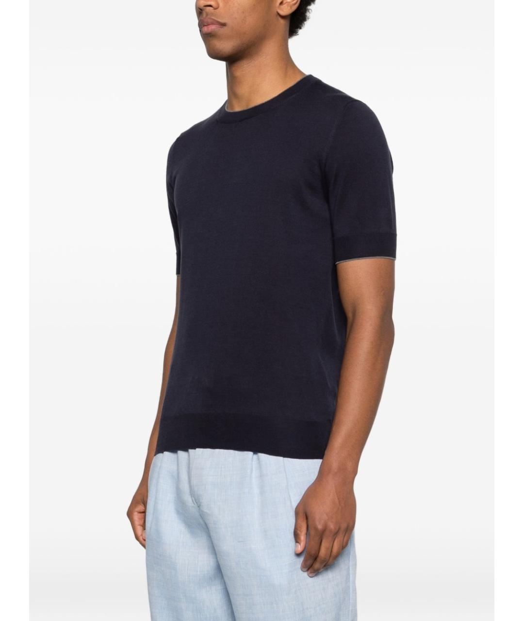 BRUNELLO CUCINELLI Синий хлопковый джемпер / свитер, фото 5