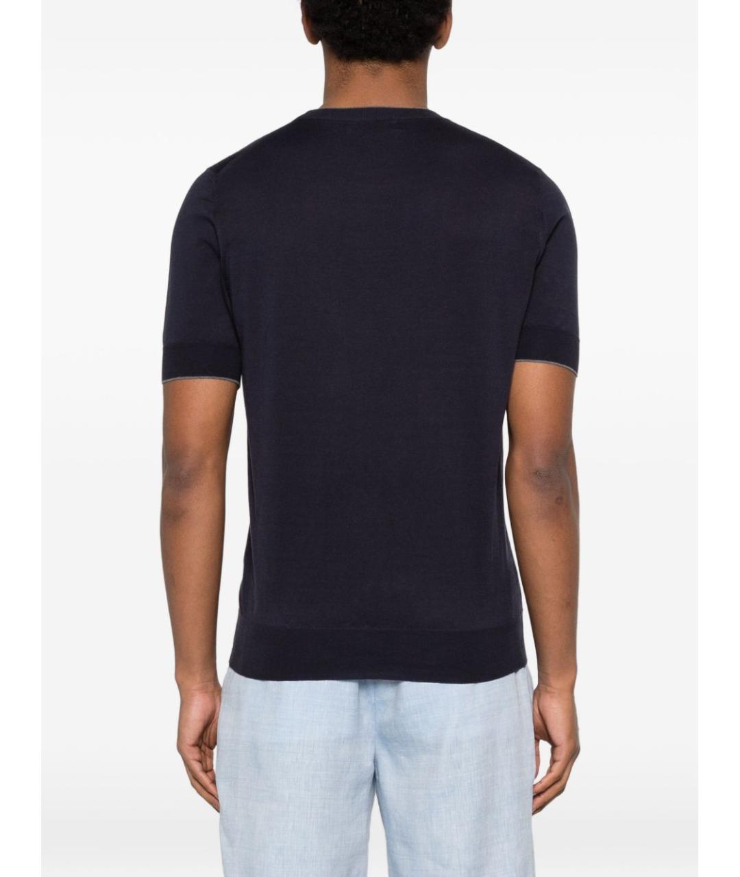 BRUNELLO CUCINELLI Синий хлопковый джемпер / свитер, фото 3