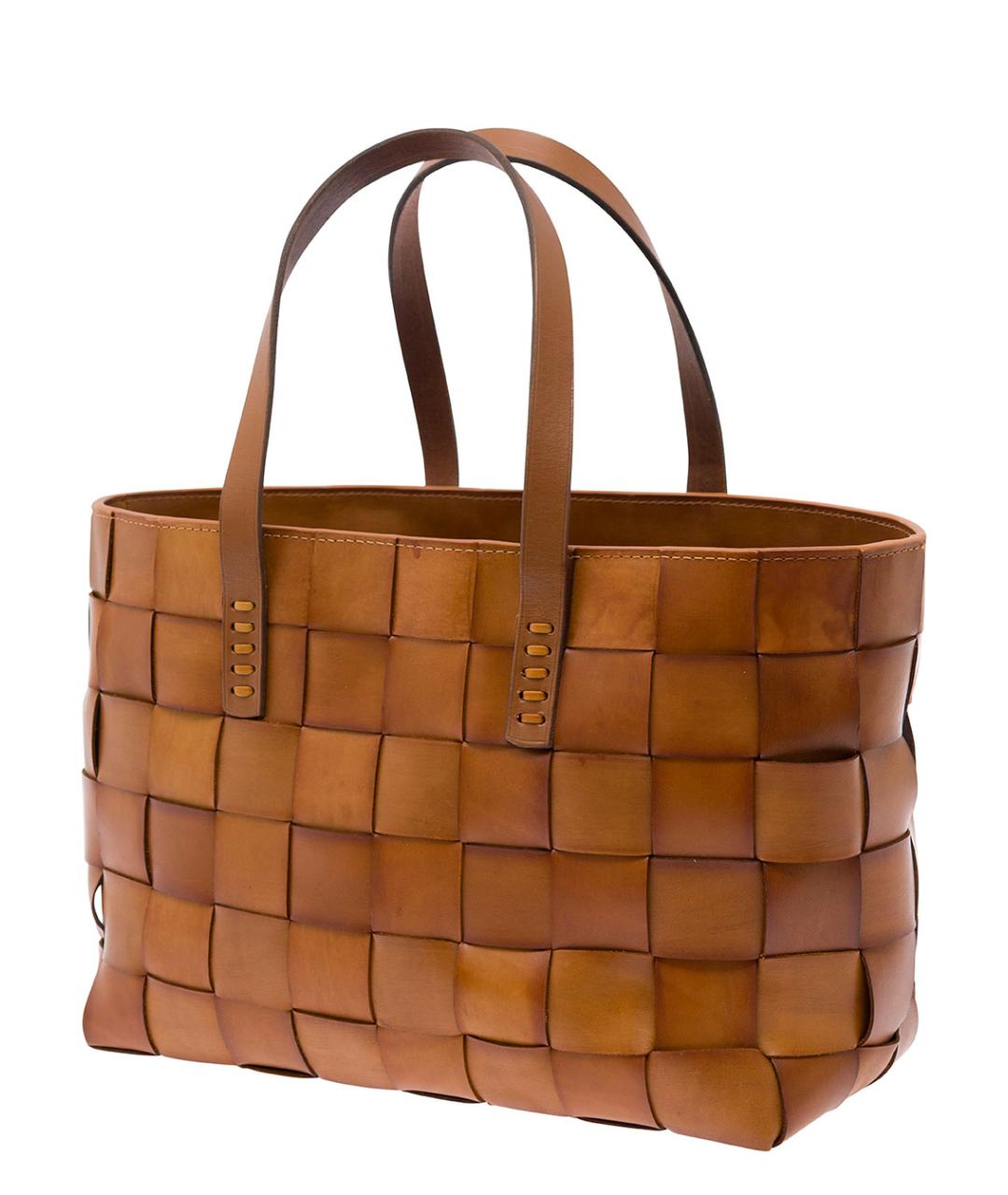 Dragon Diffusion Коричневая кожаная сумка тоут, фото 1