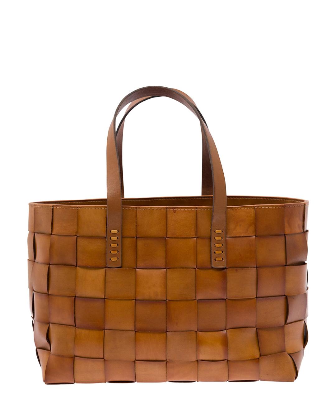 Dragon Diffusion Коричневая кожаная сумка тоут, фото 2