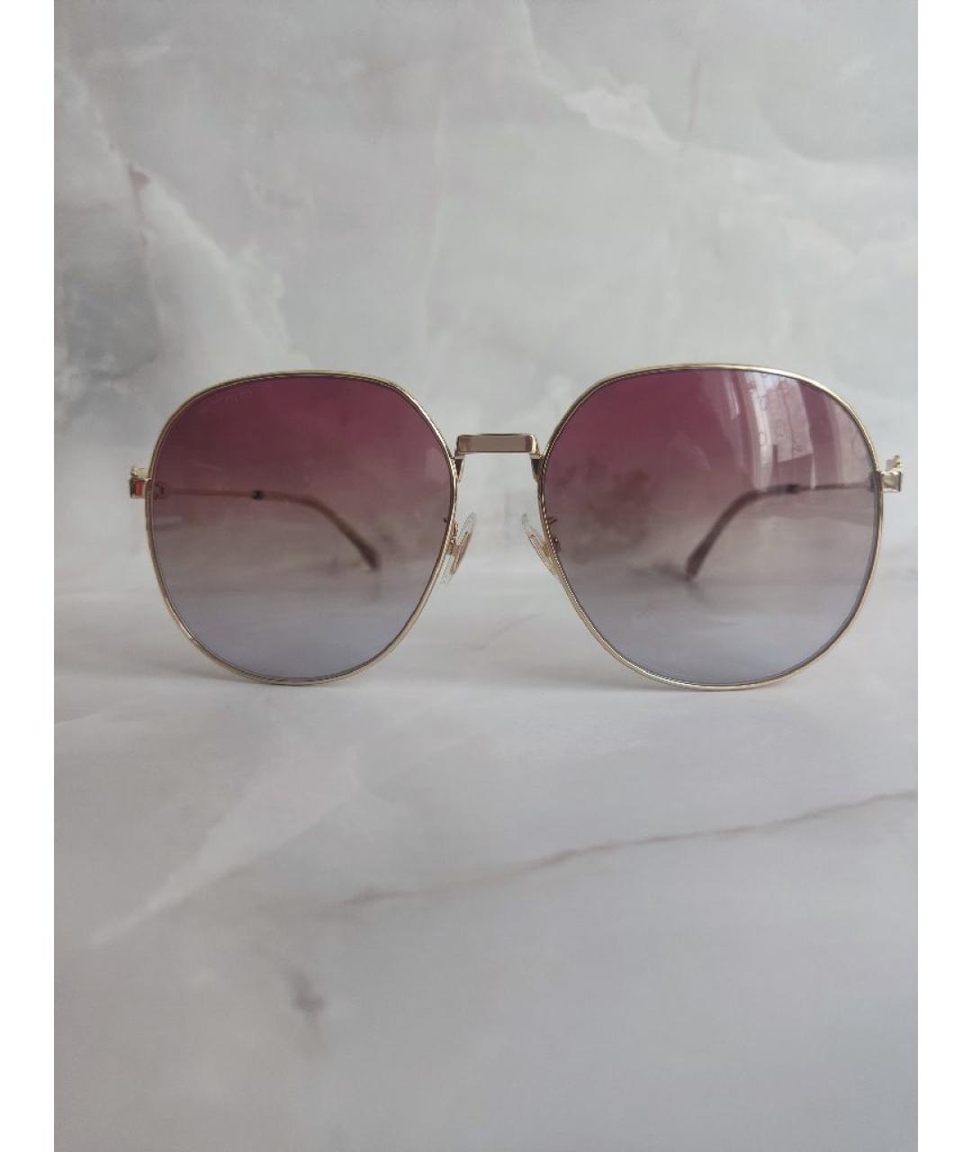 ETRO Золотые металлические солнцезащитные очки, фото 6