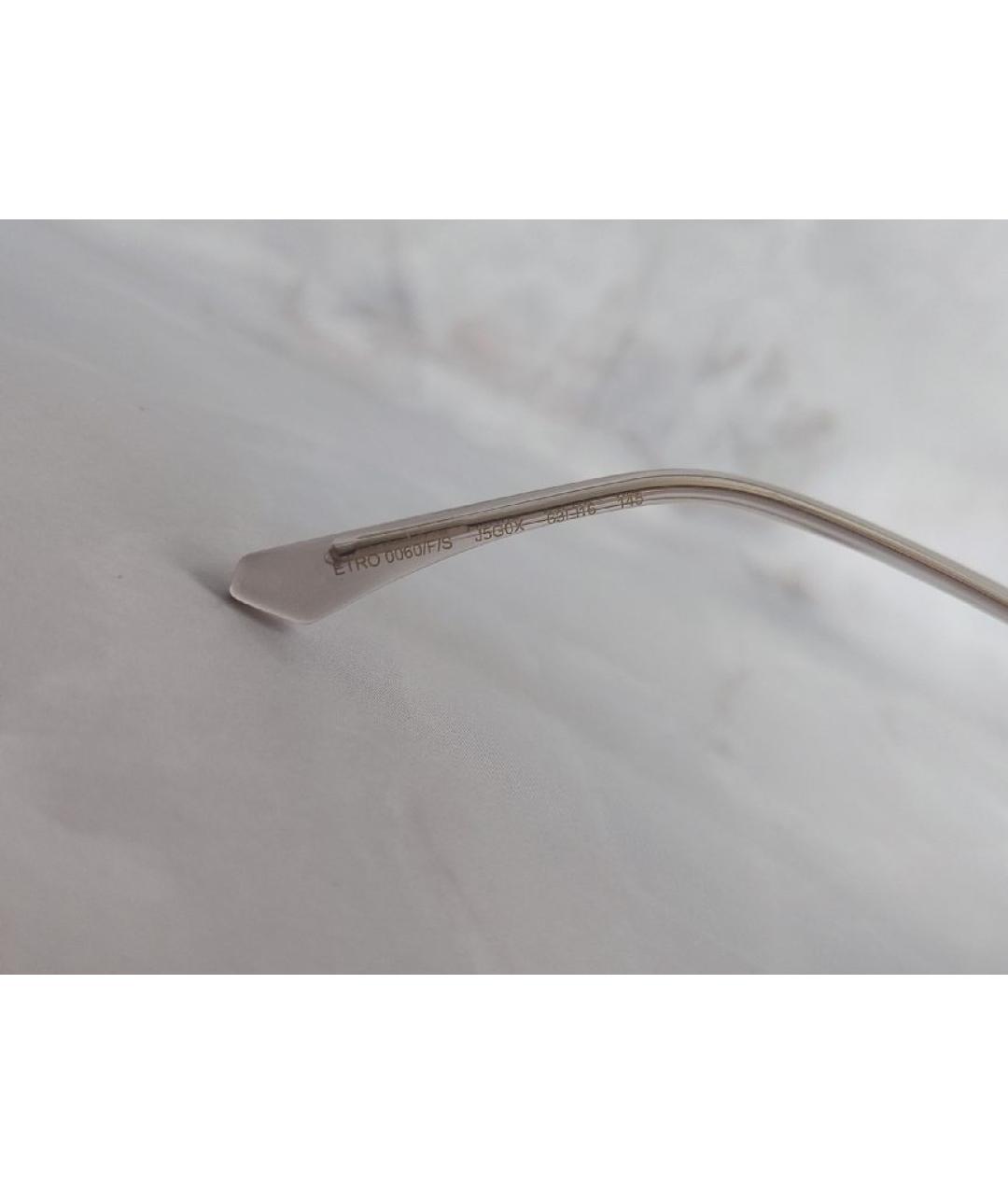 ETRO Золотые металлические солнцезащитные очки, фото 5