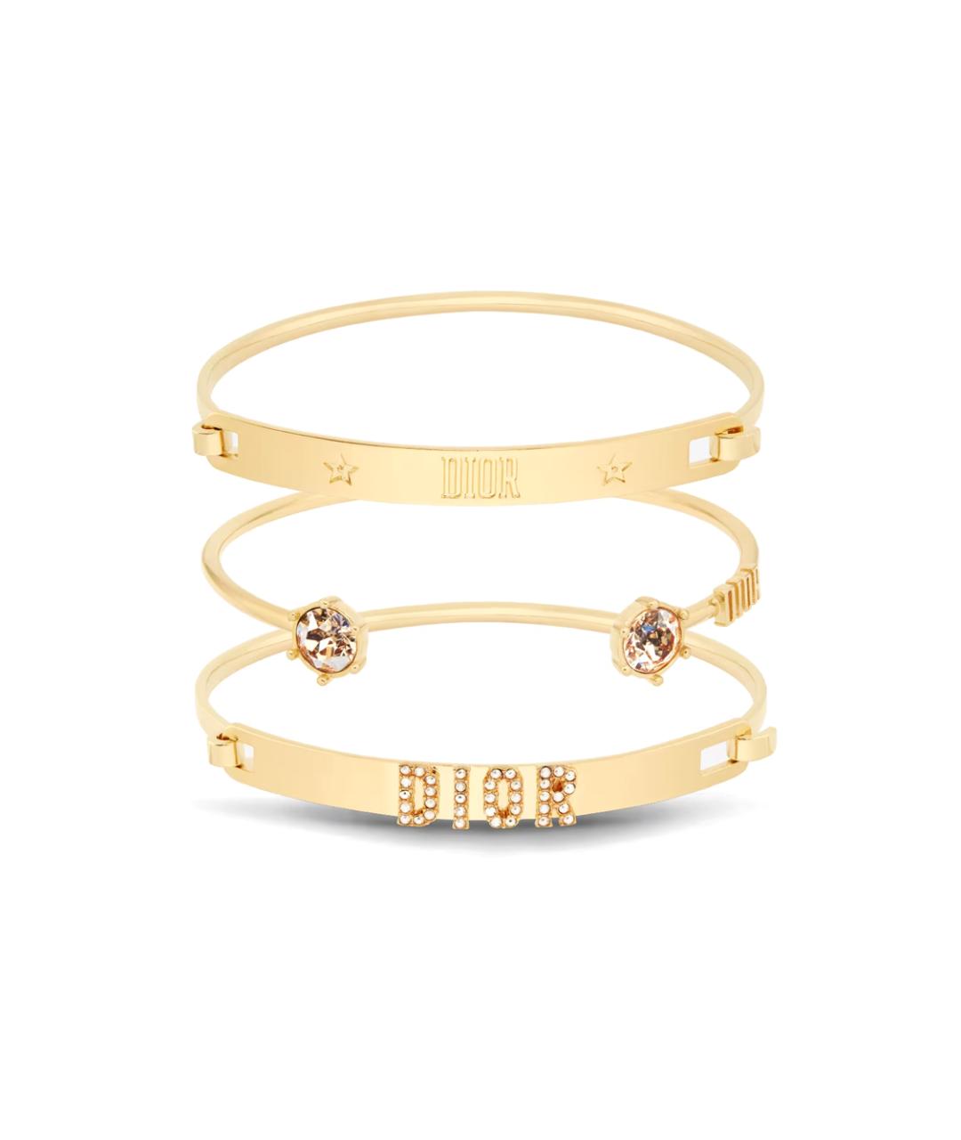 CHRISTIAN DIOR Золотой металлический браслет, фото 1