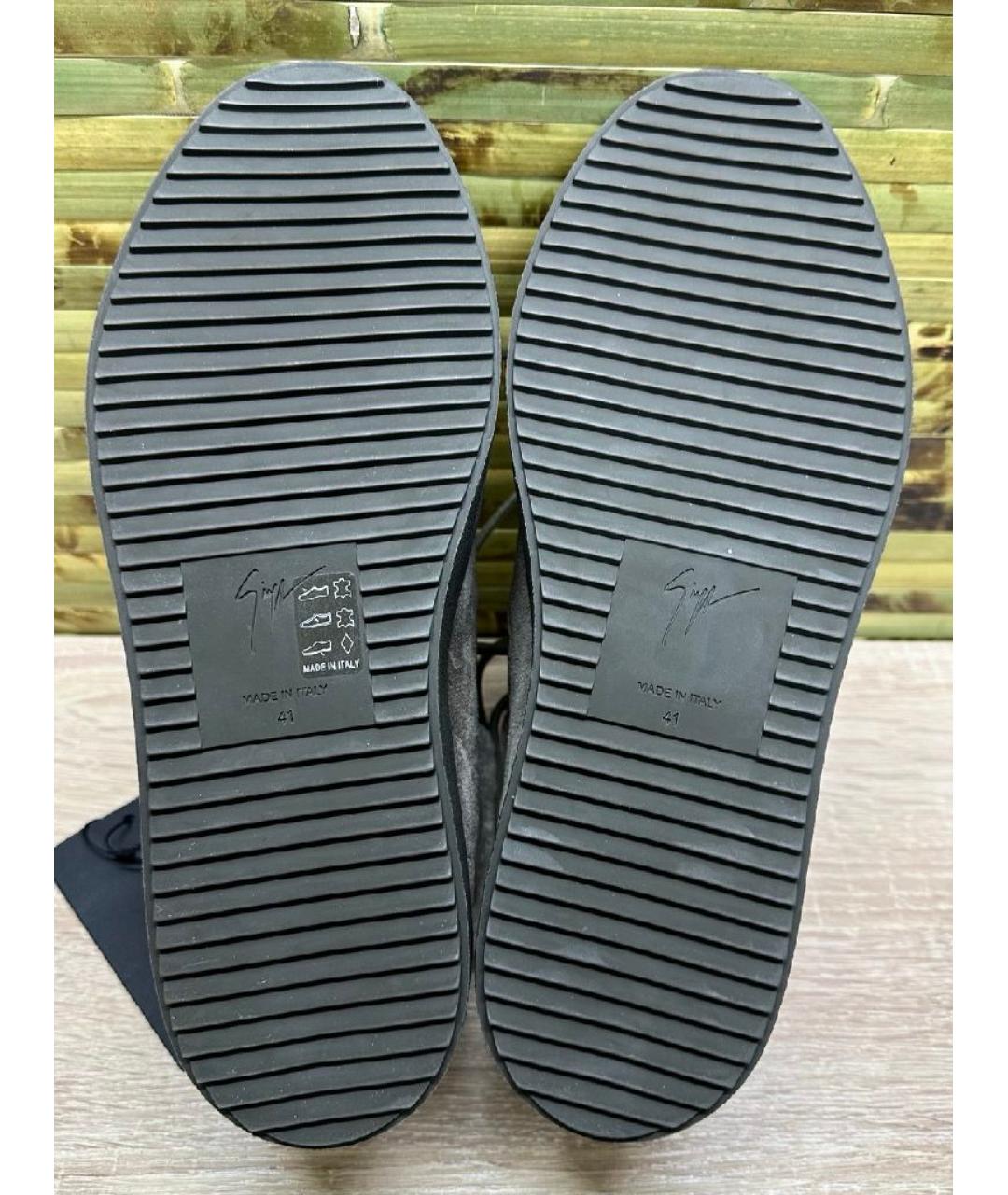 GIUSEPPE ZANOTTI DESIGN Бежевые замшевые высокие ботинки, фото 8