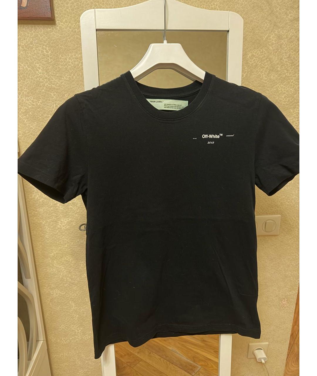 OFF-WHITE Черная хлопковая футболка, фото 5