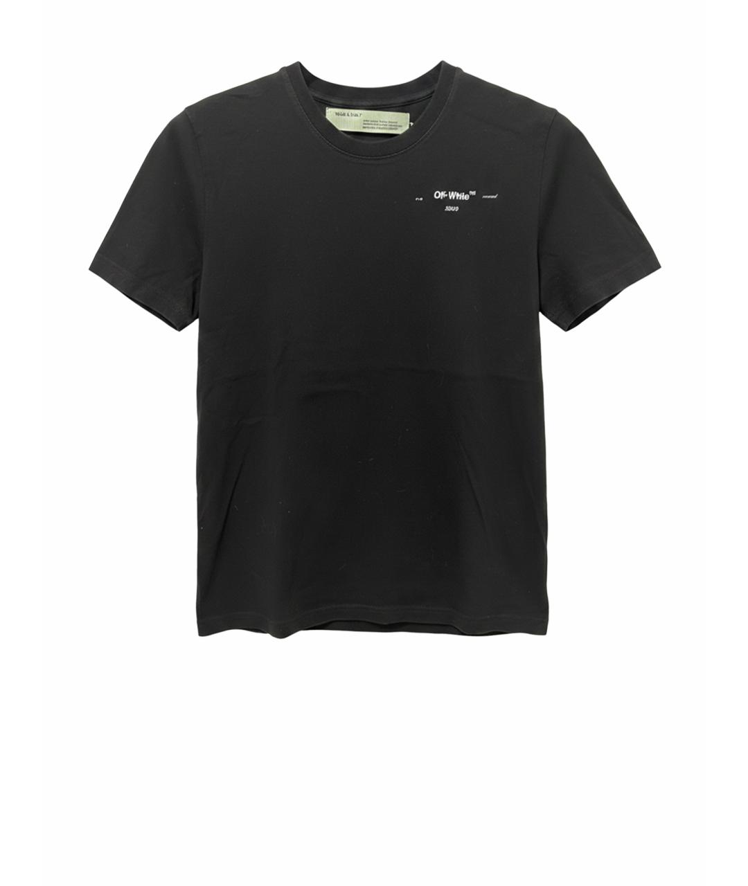 OFF-WHITE Черная хлопковая футболка, фото 1