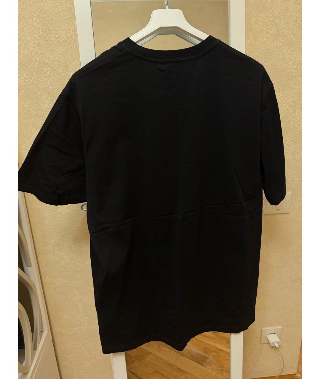 BURBERRY Черная хлопковая футболка, фото 2