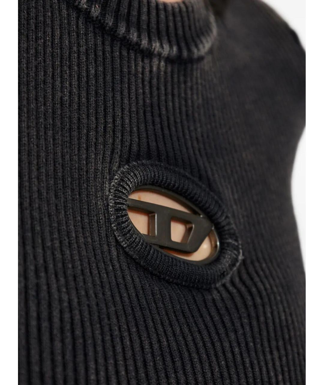 DIESEL Черный хлопковый джемпер / свитер, фото 5