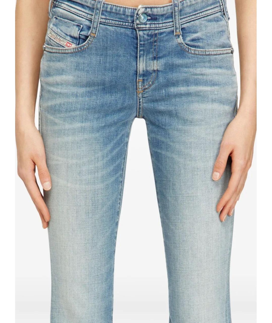 DIESEL Голубые хлопко-эластановые джинсы клеш, фото 5