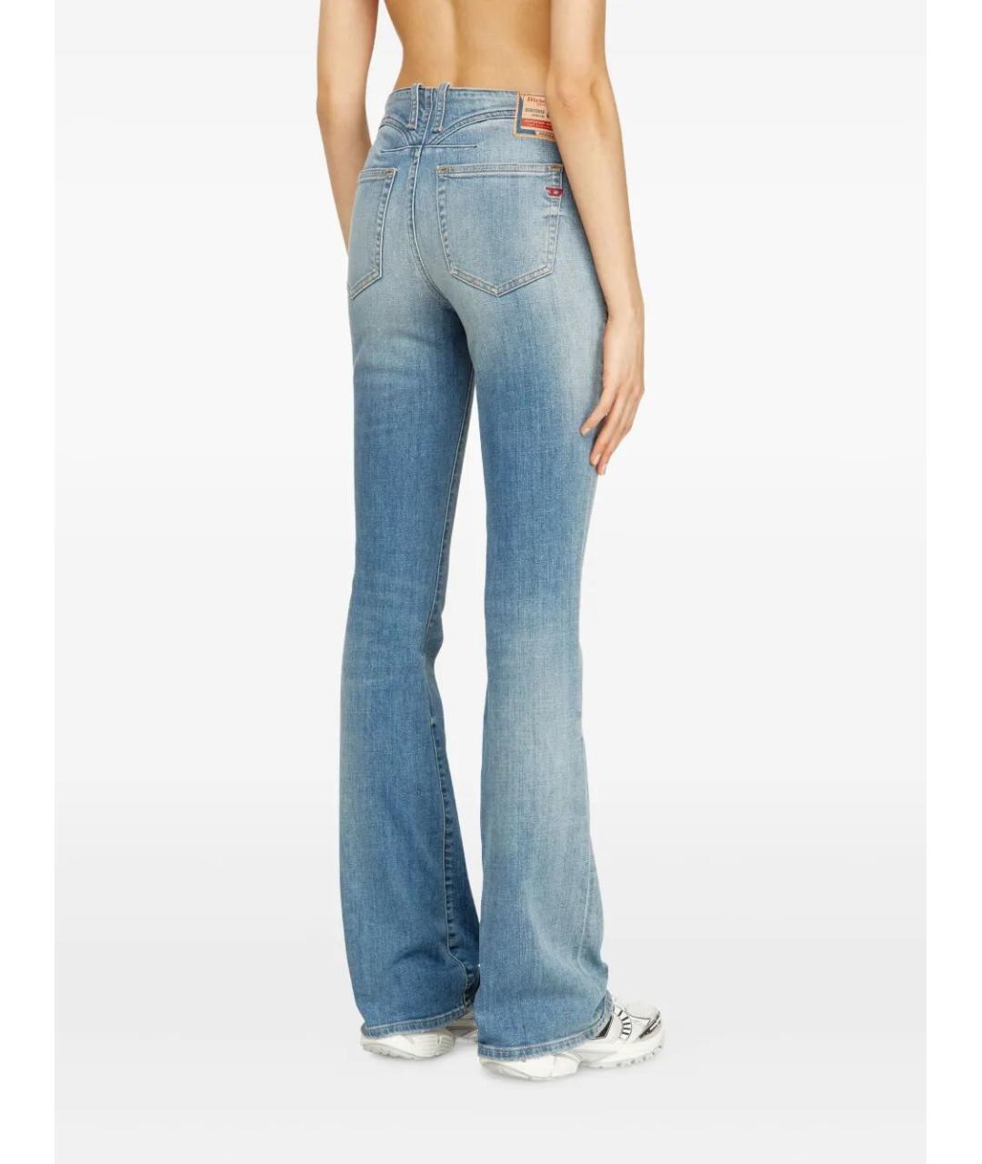 DIESEL Голубые хлопко-эластановые джинсы клеш, фото 4