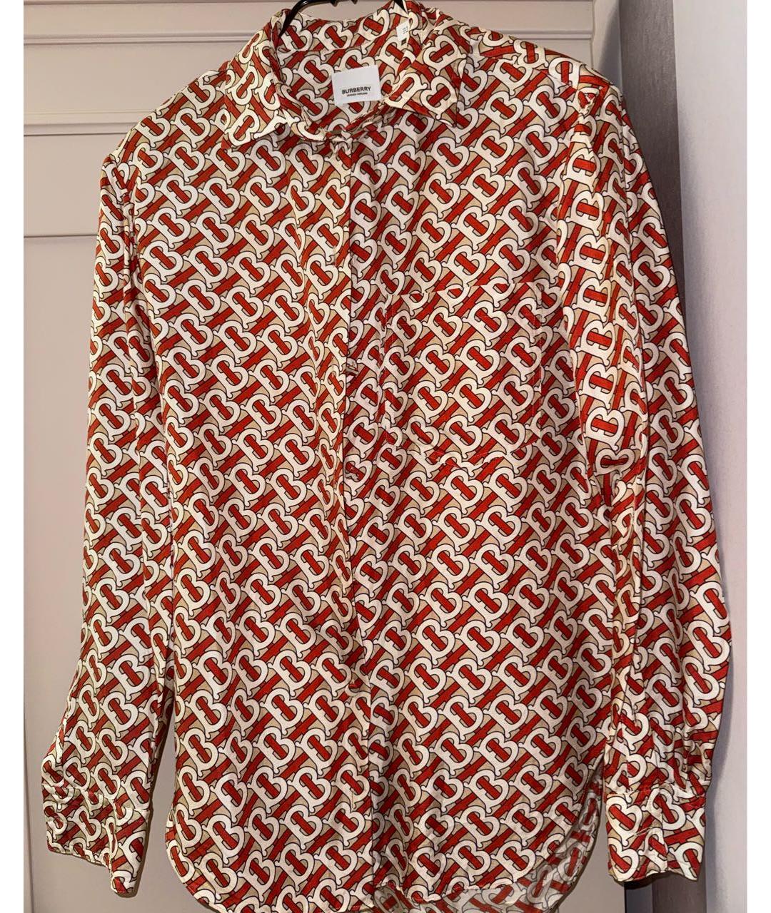 BURBERRY Бежевая шелковая рубашка, фото 3