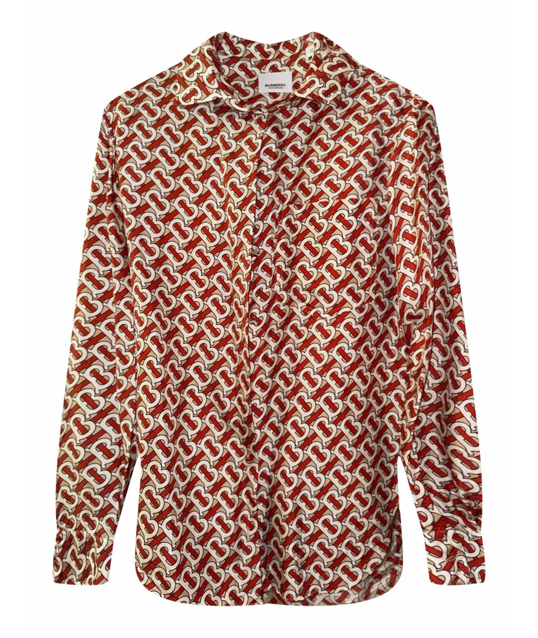 BURBERRY Бежевая шелковая рубашка, фото 1