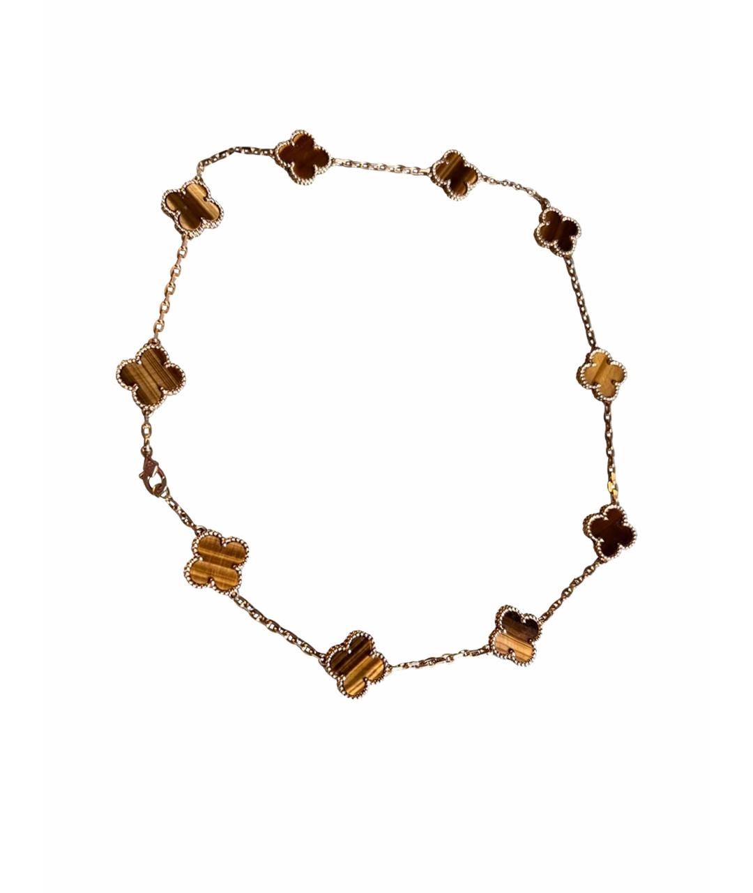 VAN CLEEF & ARPELS Коричневое колье из желтого золота, фото 1