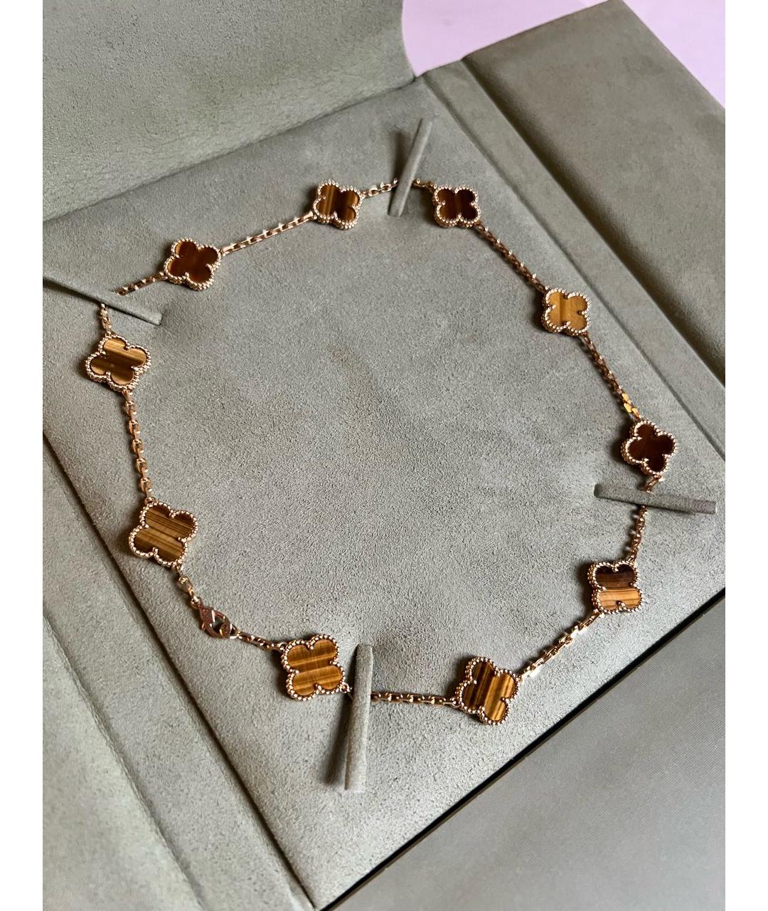 VAN CLEEF & ARPELS Коричневое колье из желтого золота, фото 5