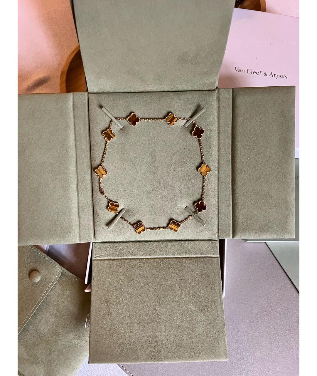 VAN CLEEF & ARPELS Коричневое колье из желтого золота, фото 2