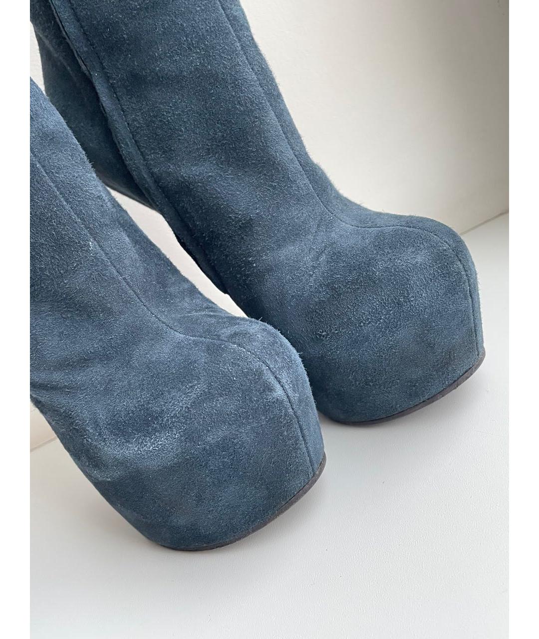 GIUSEPPE ZANOTTI DESIGN Темно-синие замшевые ботильоны, фото 5