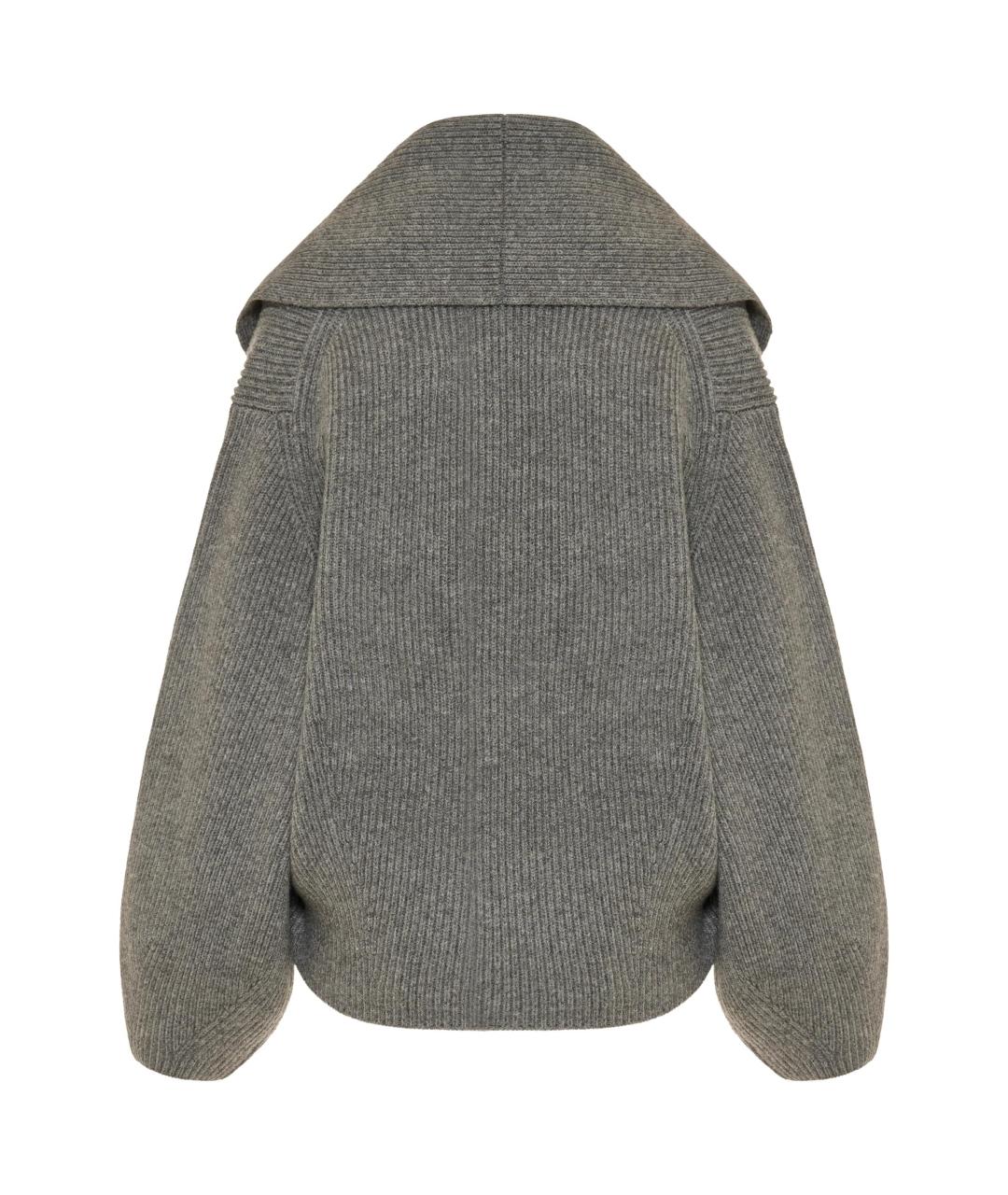 TOTEME Серый шерстяной кардиган, фото 2