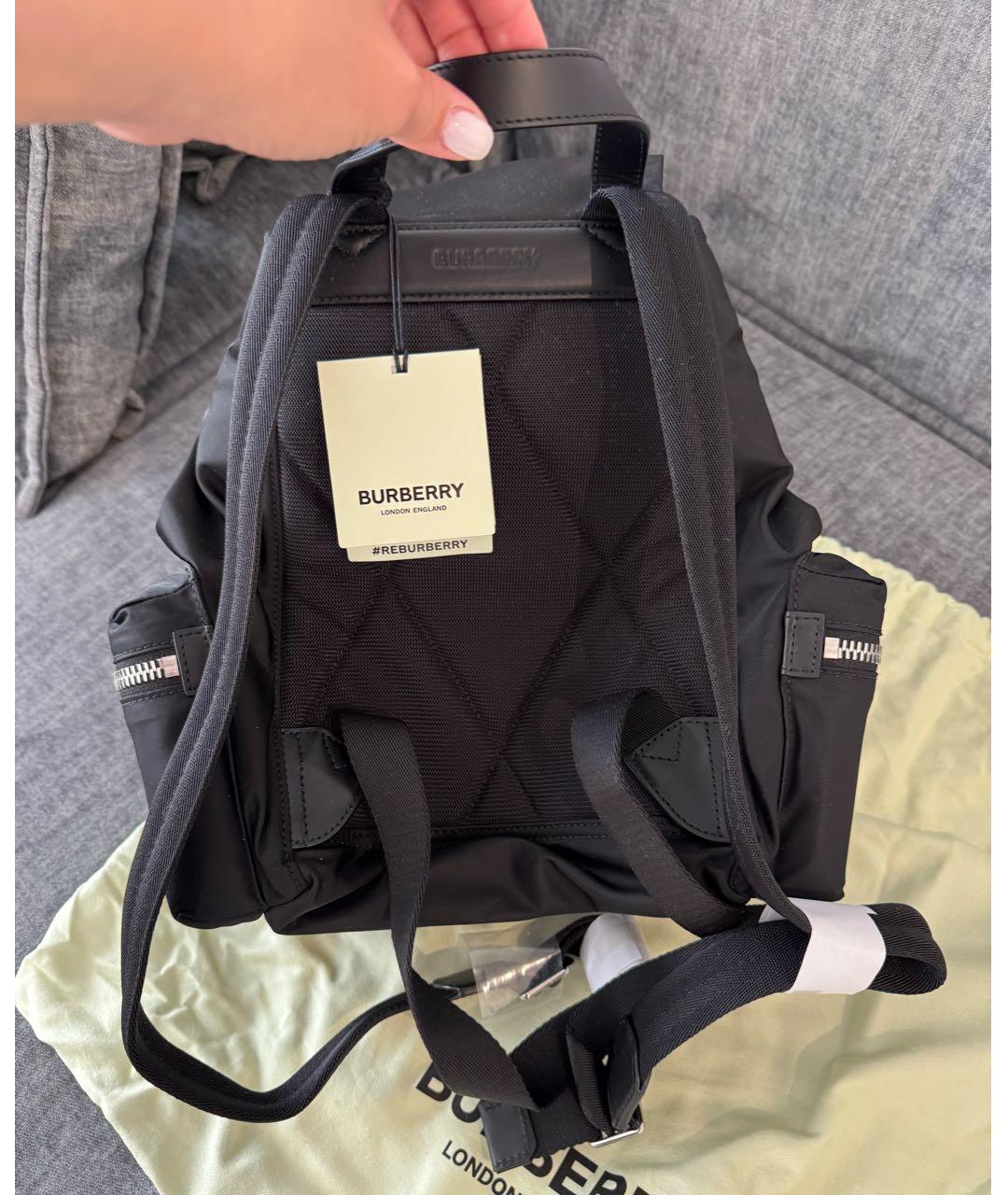 BURBERRY Черный тканевый рюкзак, фото 2