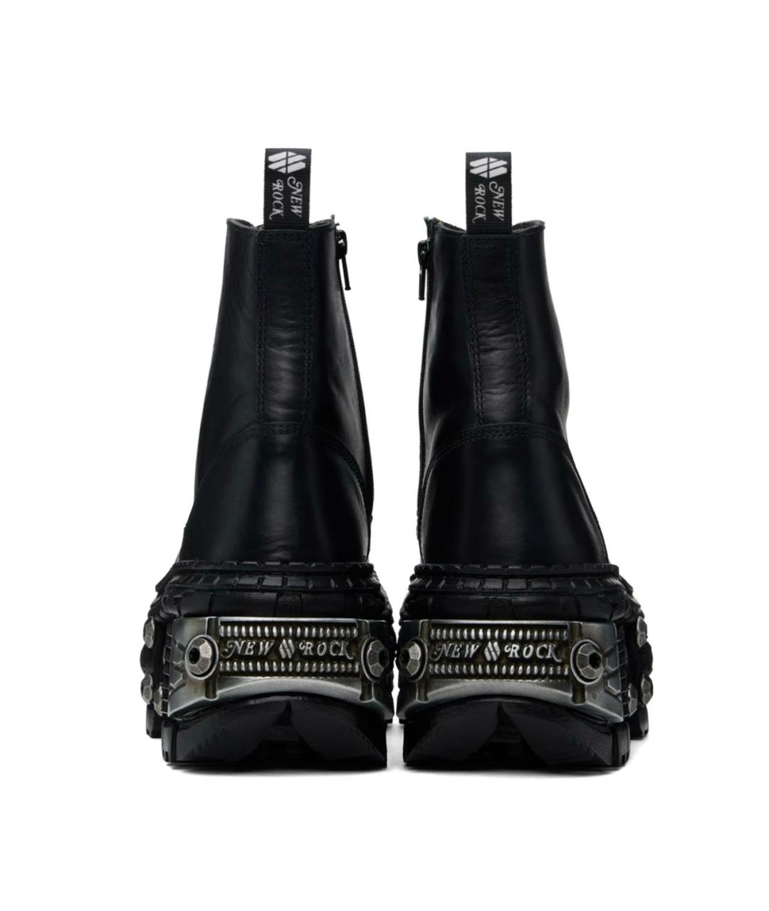 VETEMENTS Черные кожаные высокие ботинки, фото 4