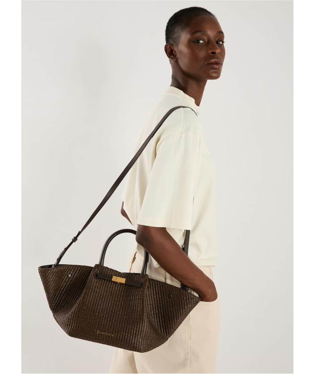 DEMELLIER Коричневая пелетеная сумка через плечо, фото 3