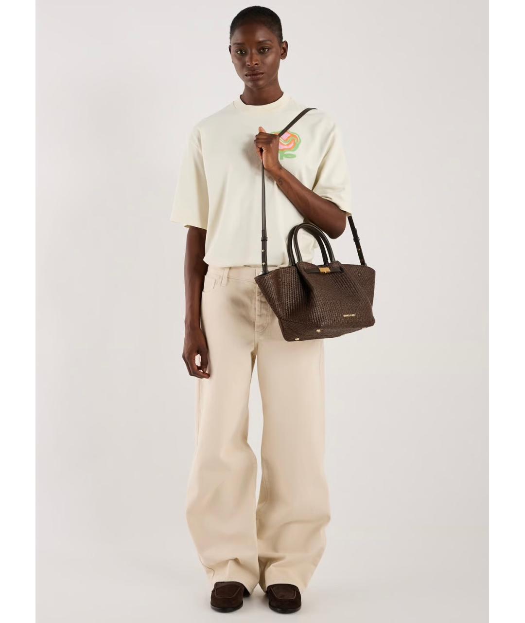 DEMELLIER Коричневая пелетеная сумка через плечо, фото 4