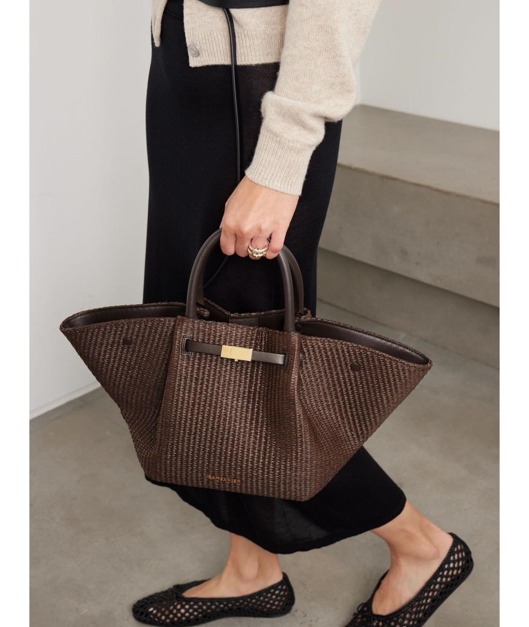 DEMELLIER Коричневая пелетеная сумка через плечо, фото 7