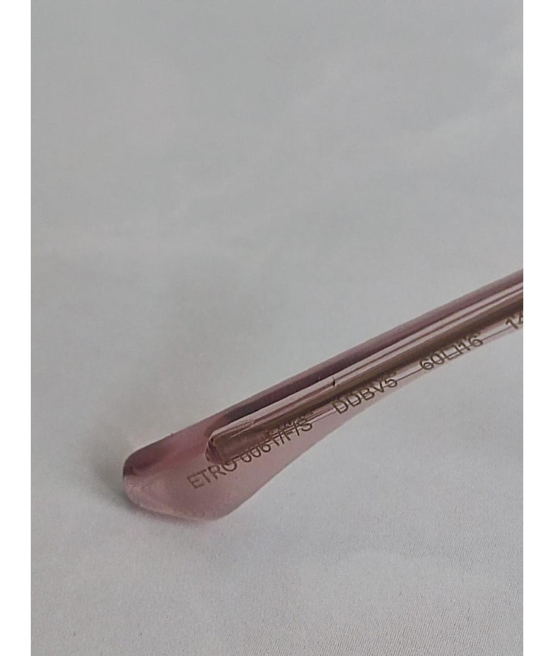 ETRO Золотые металлические солнцезащитные очки, фото 4