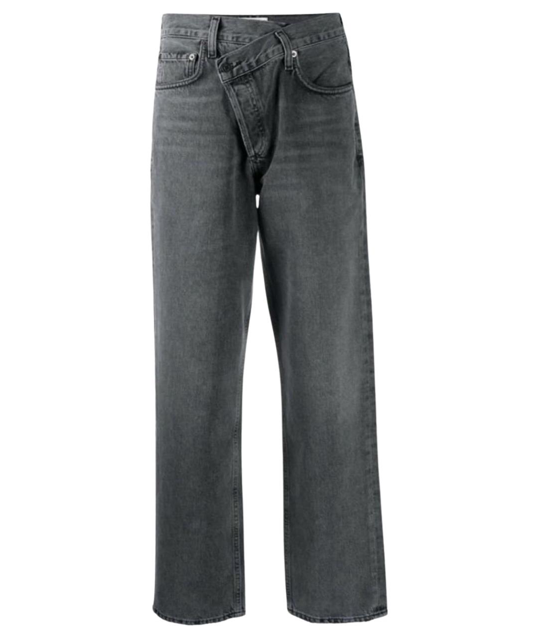 AGOLDE Антрацитовые хлопковые прямые джинсы, фото 1