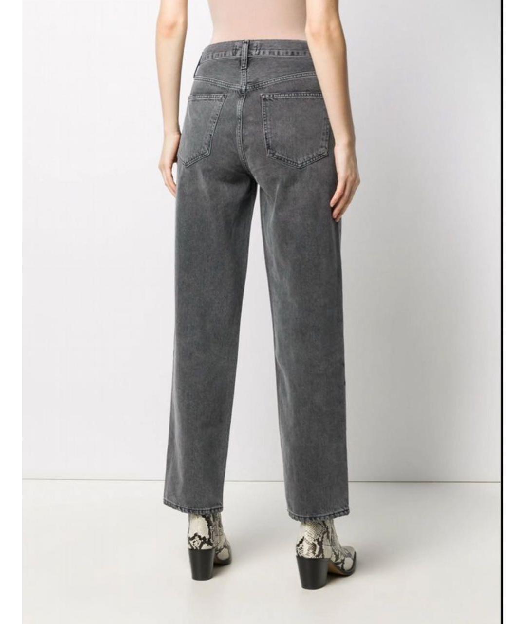 AGOLDE Антрацитовые хлопковые прямые джинсы, фото 4