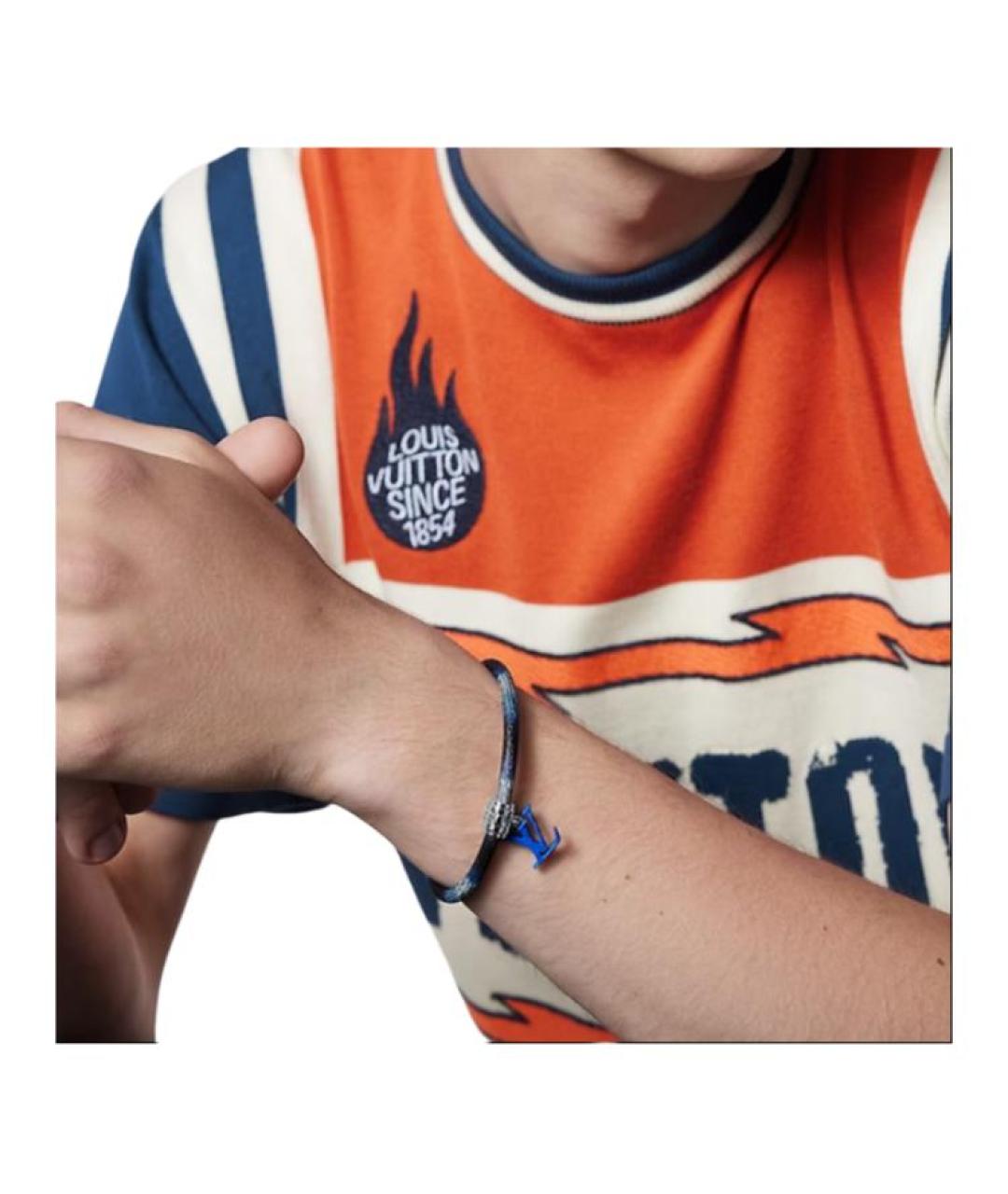 LOUIS VUITTON Синий металлический браслет, фото 3