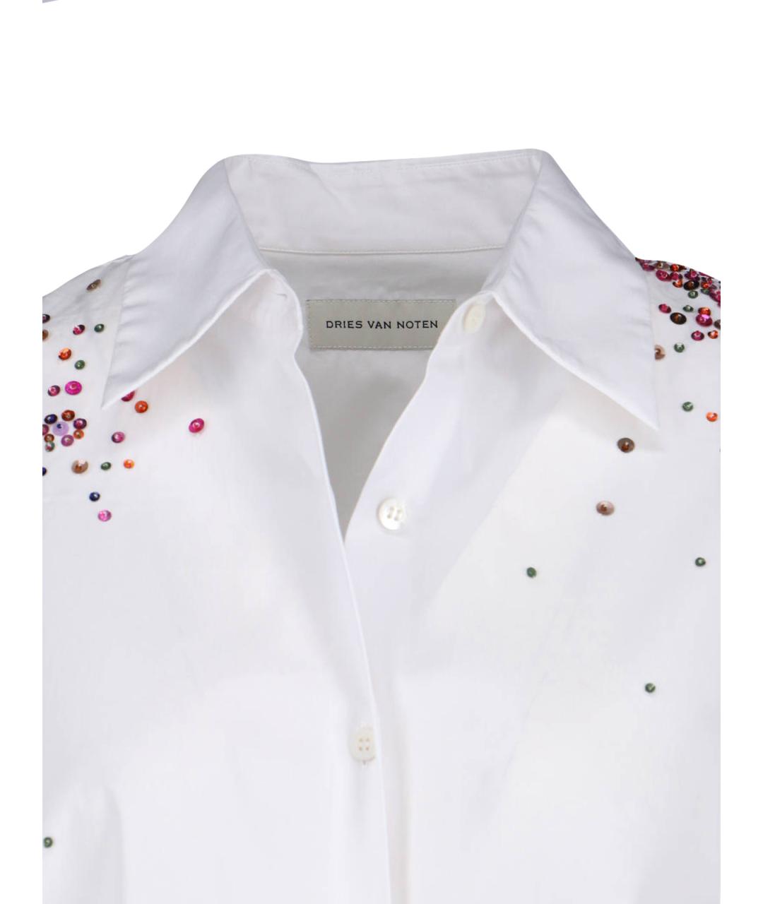 DRIES VAN NOTEN Белая хлопковая рубашка, фото 5