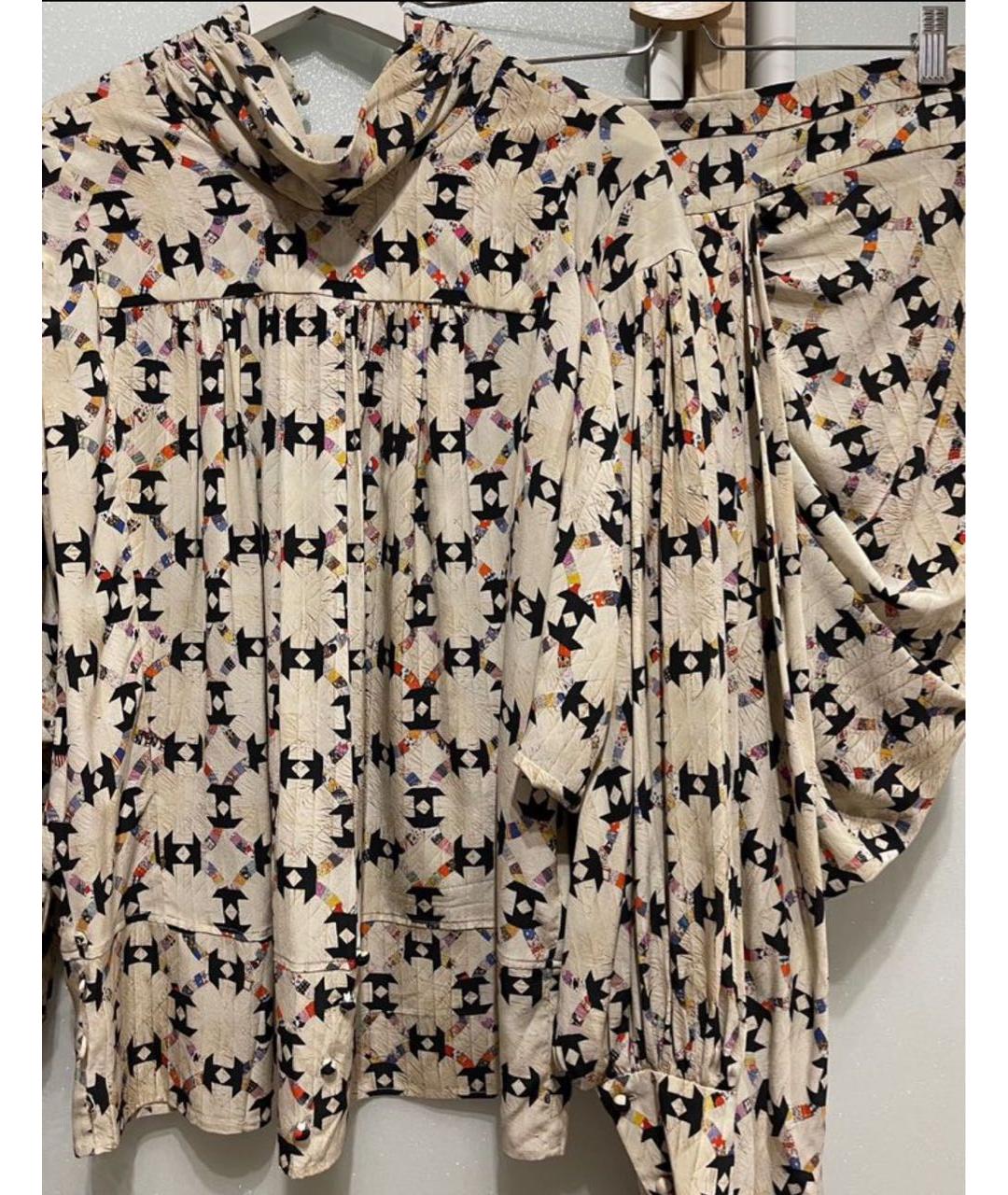 ISABEL MARANT Бежевый шелковый костюм с юбками, фото 4