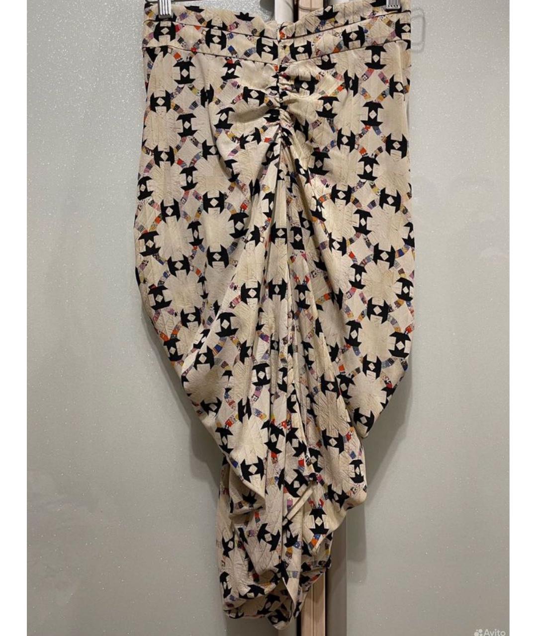 ISABEL MARANT Бежевый шелковый костюм с юбками, фото 8