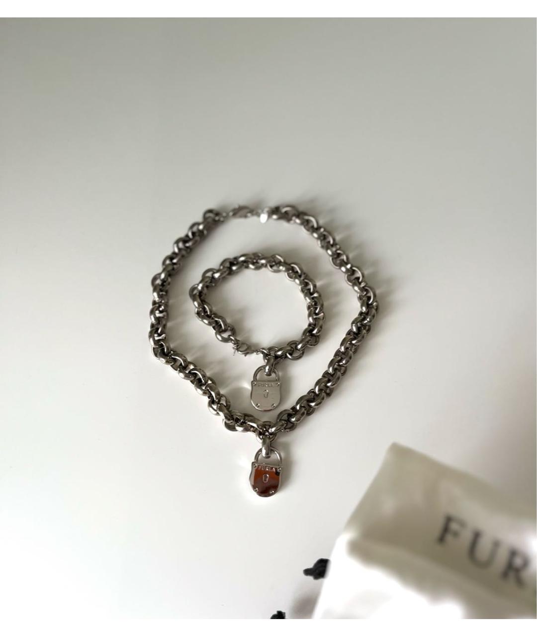 FURLA Серебрянный металлический комплект, фото 9