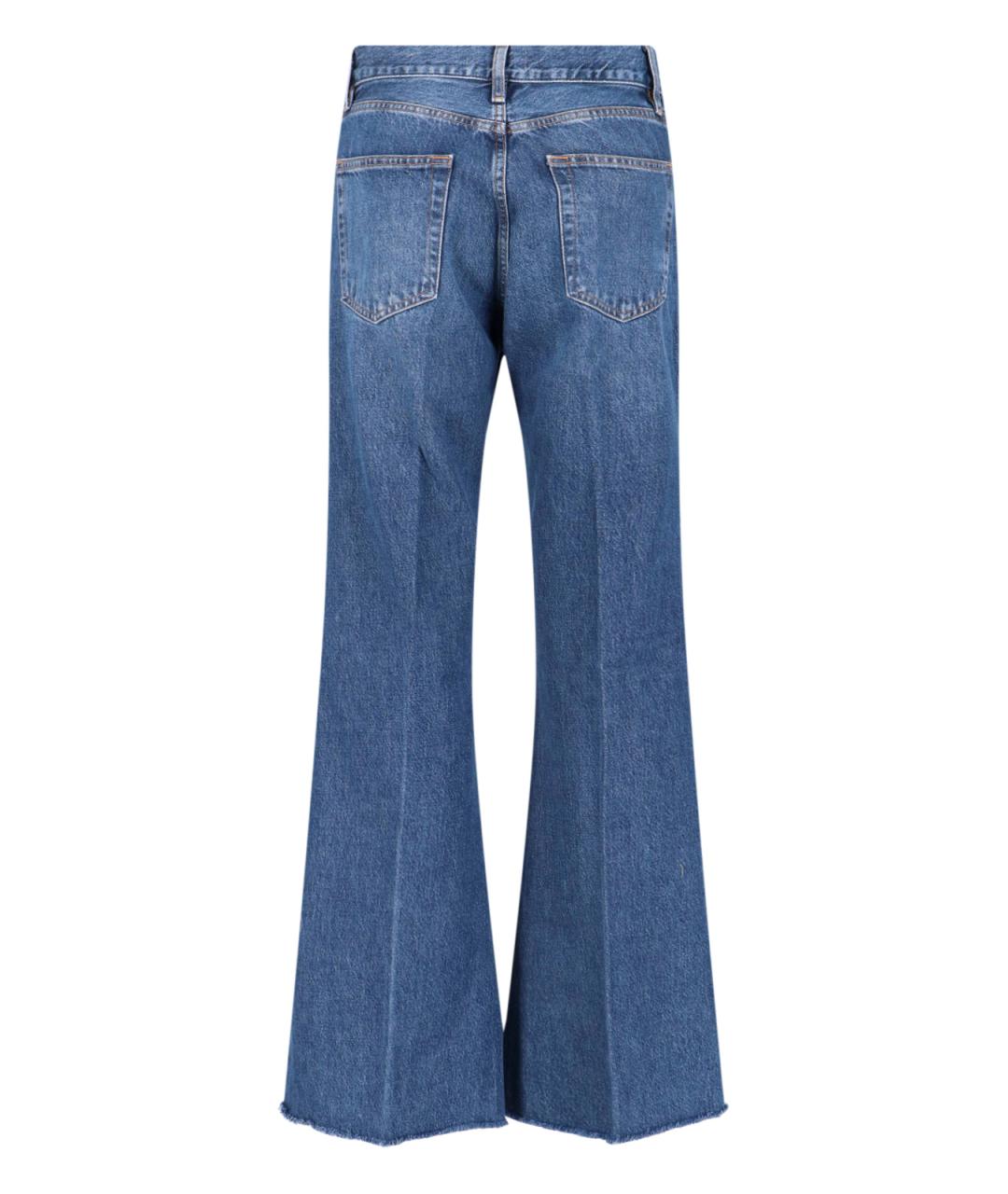 FRAME Синие хлопковые прямые джинсы, фото 2