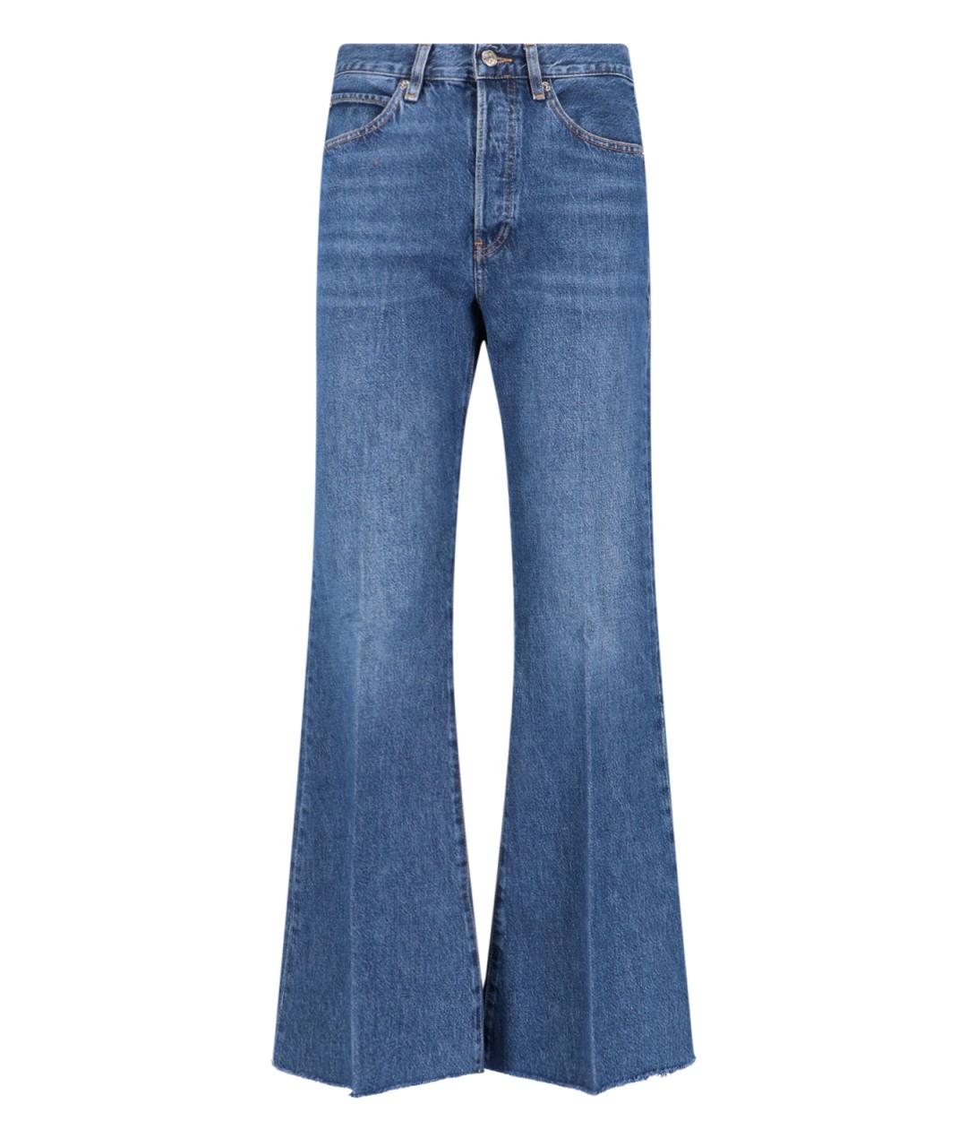 FRAME Синие хлопковые прямые джинсы, фото 1