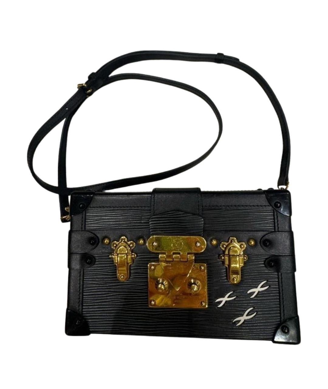 LOUIS VUITTON Черная кожаная сумка через плечо, фото 1