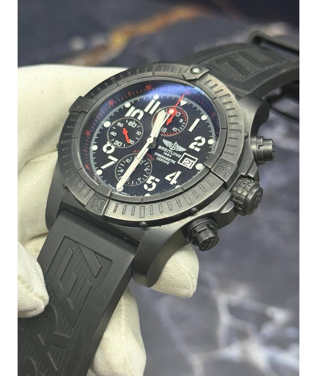 BREITLING Черные металлические часы, фото 4