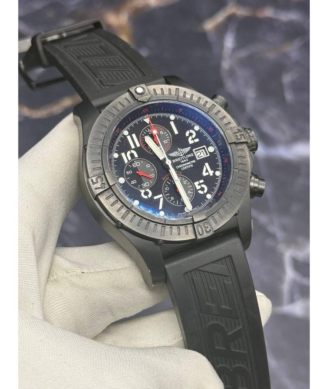 BREITLING Черные металлические часы, фото 2