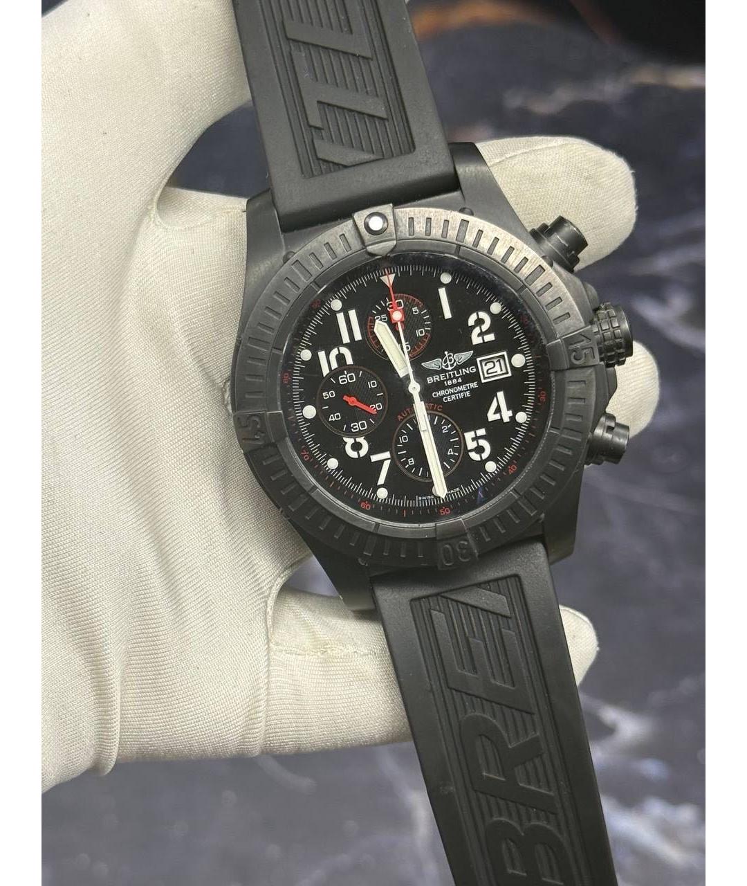 BREITLING Черные металлические часы, фото 9