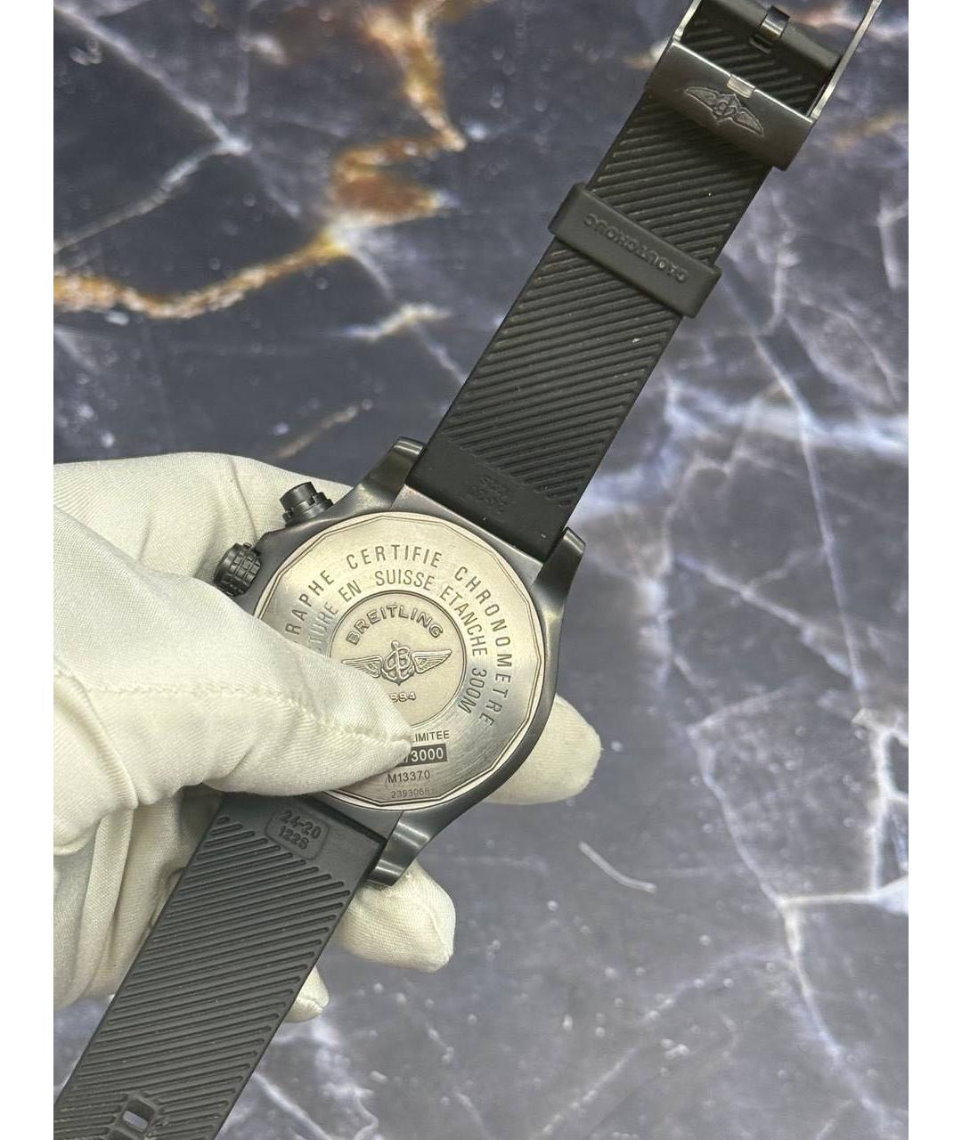 BREITLING Черные металлические часы, фото 6