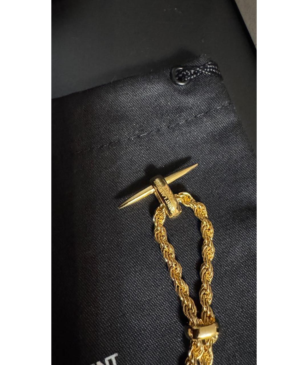 SAINT LAURENT Золотой браслет, фото 3