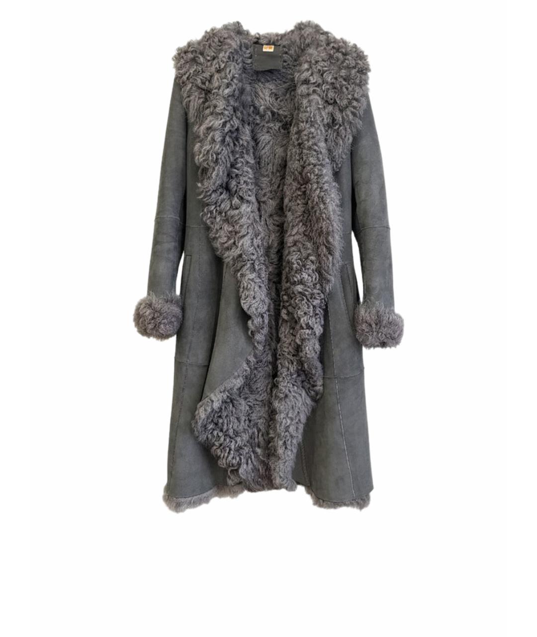 HUGO BOSS Серая замшевая дубленка, фото 1