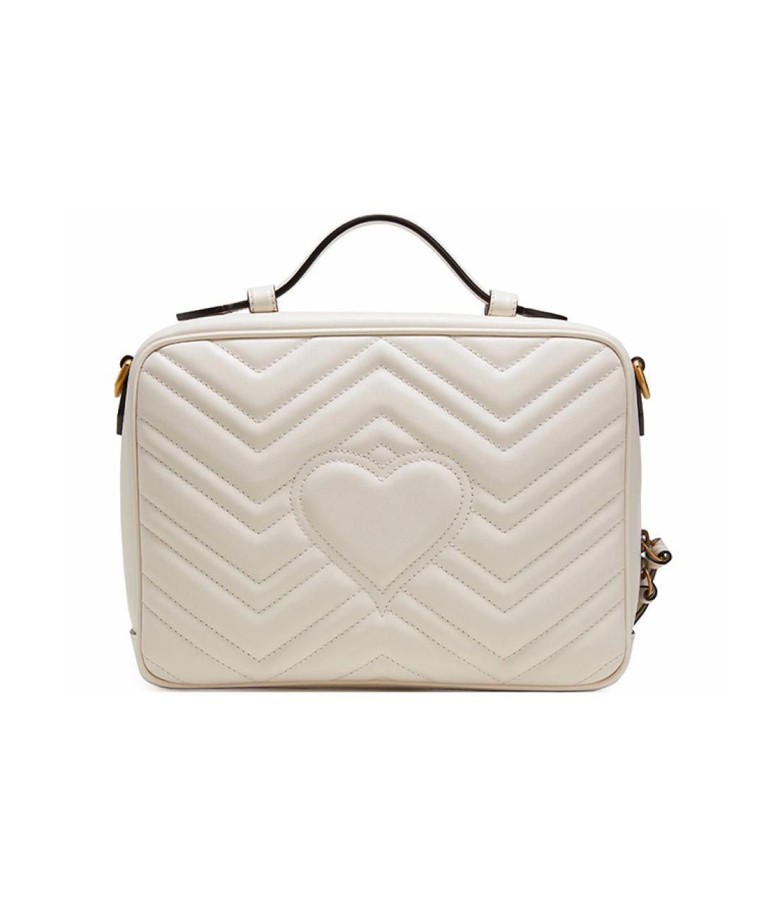 GUCCI Белая кожаная сумка через плечо, фото 3